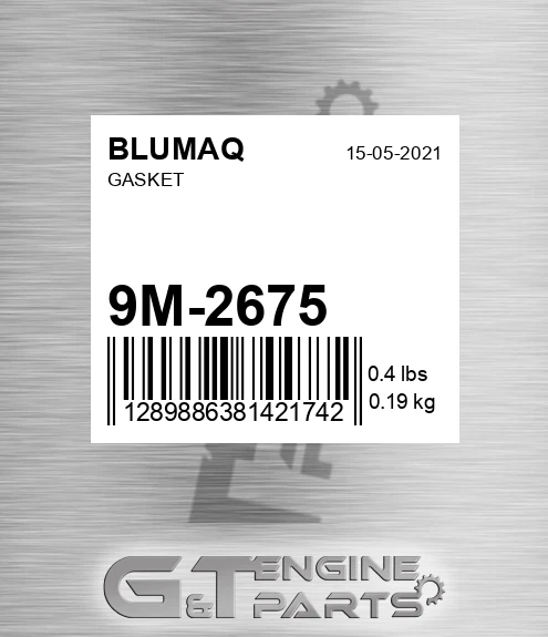 9M-2675 Gasket for BLUMAQ