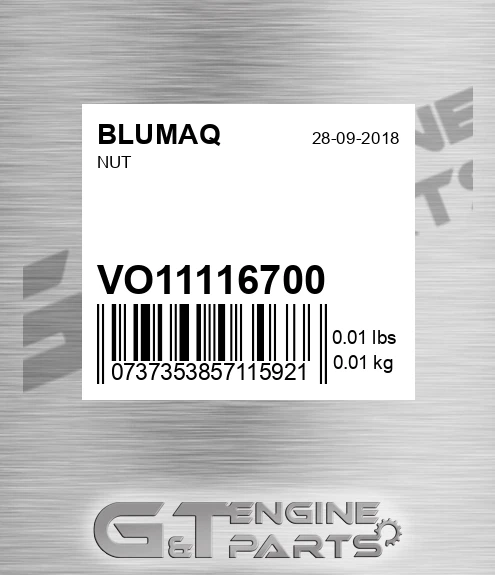 VO11116700 Nut for BLUMAQ