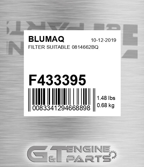 F433395 Filter Suitable 0814662bq for BLUMAQ