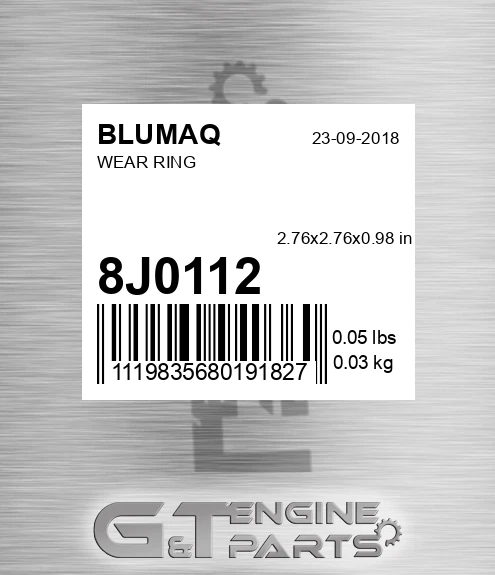 8J-0112 Wear Ring for BLUMAQ
