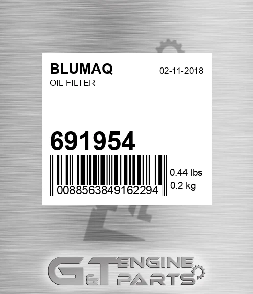 691954 Oil Filter for BLUMAQ