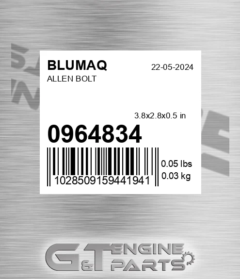 096-4834 Allen Bolt for BLUMAQ