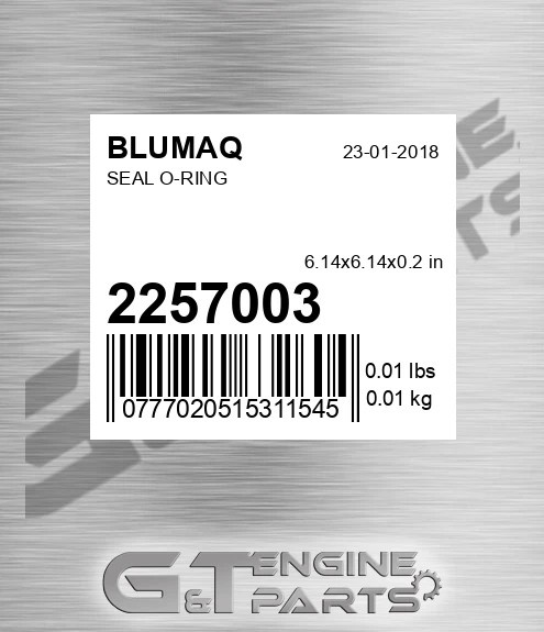 225-7003 Seal O-ring for BLUMAQ