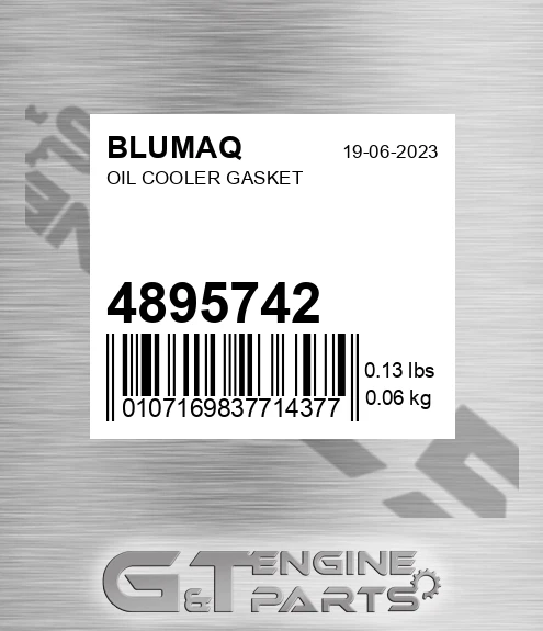 4895742 BLUMAQ Oil Cooler Gasket