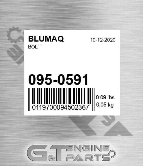 095-0591 Bolt for BLUMAQ