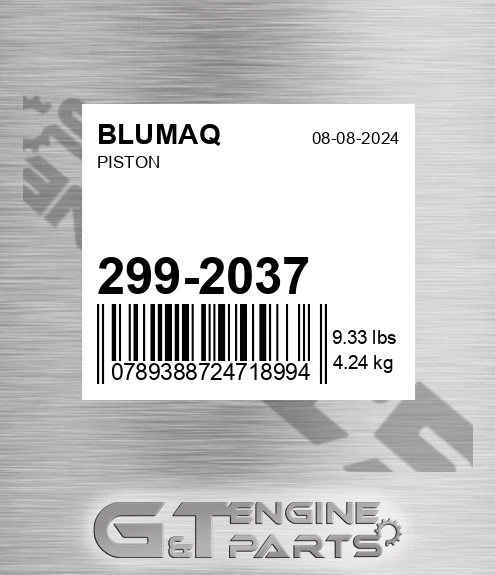 299-2037 Piston for BLUMAQ
