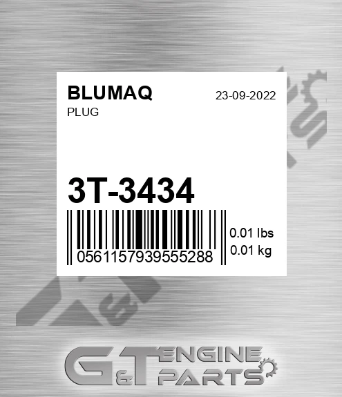 3T-3434 Plug for BLUMAQ