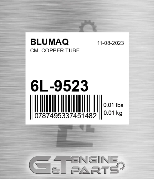 6L-9523 Cm. Copper Tube for BLUMAQ