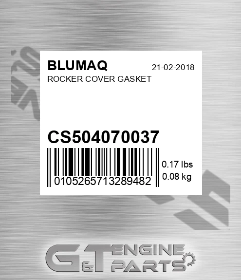 CS504070037 BLUMAQ Rocker Cover Gasket