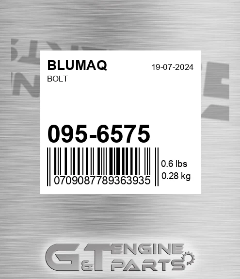 095-6575 Bolt for BLUMAQ