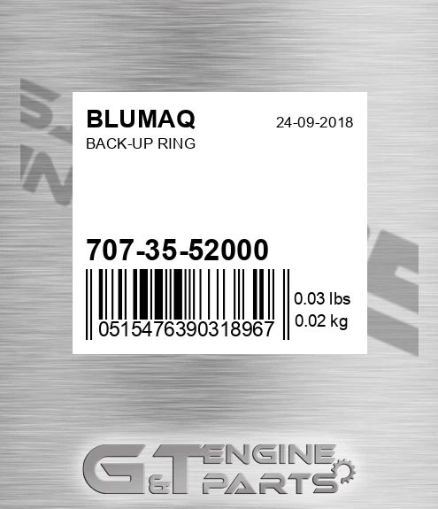 707-35-52000 Back-up Ring for BLUMAQ