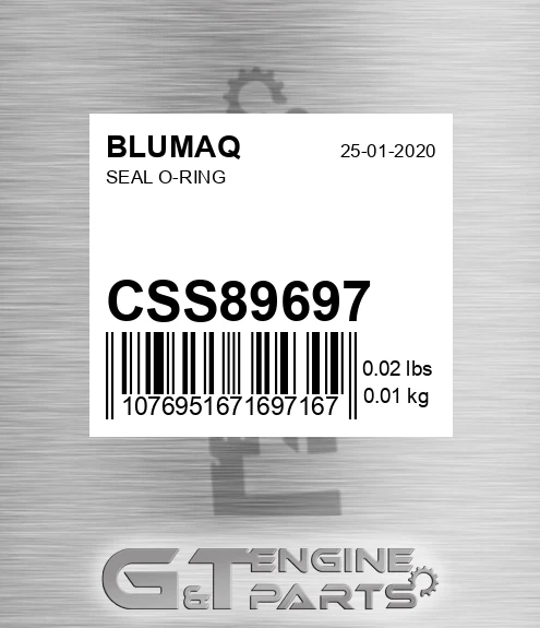 CSS89697 BLUMAQ Seal O-ring