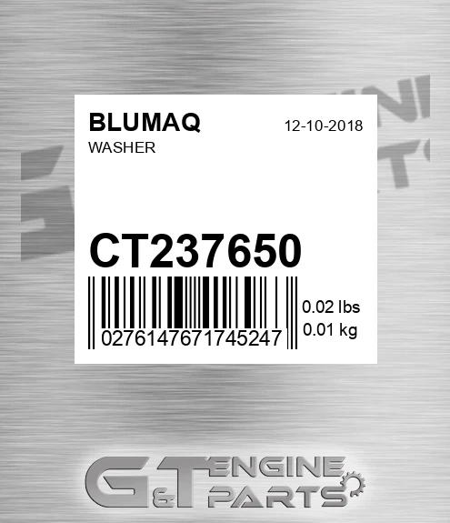CT237650 Washer for BLUMAQ