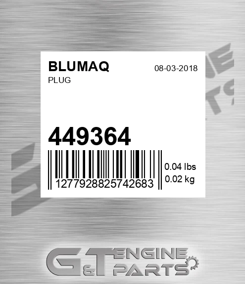 449364 Plug for BLUMAQ