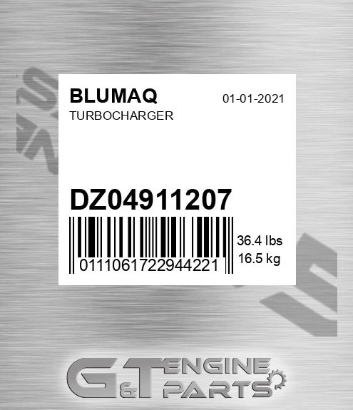 DZ04911207 Turbocharger for BLUMAQ
