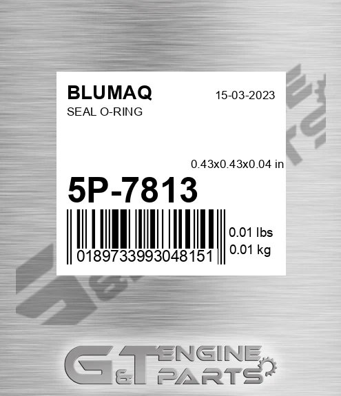 5P-7813 Seal O-ring for BLUMAQ