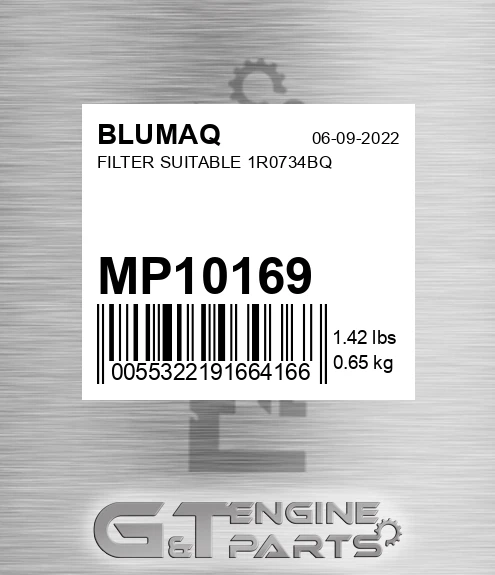 MP10169 BLUMAQ Filter Suitable 1r0734bq