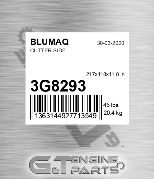 3G-8293 Cutter Side for BLUMAQ