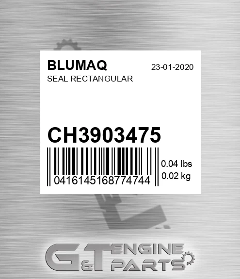 CH3903475 Seal Rectangular for BLUMAQ