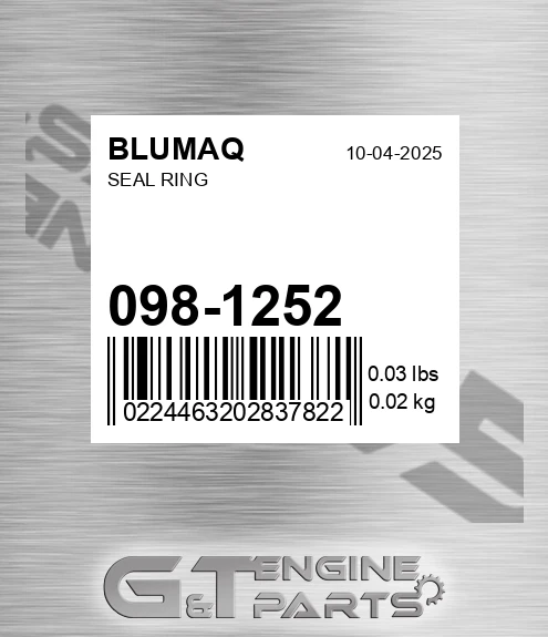 098-1252 Seal Ring for BLUMAQ