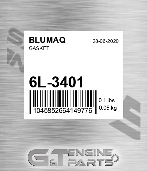 6L-3401 Gasket for BLUMAQ