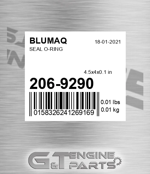 206-9290 Seal O-ring