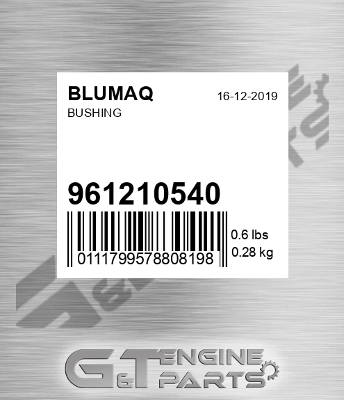 961210540 Bushing for BLUMAQ