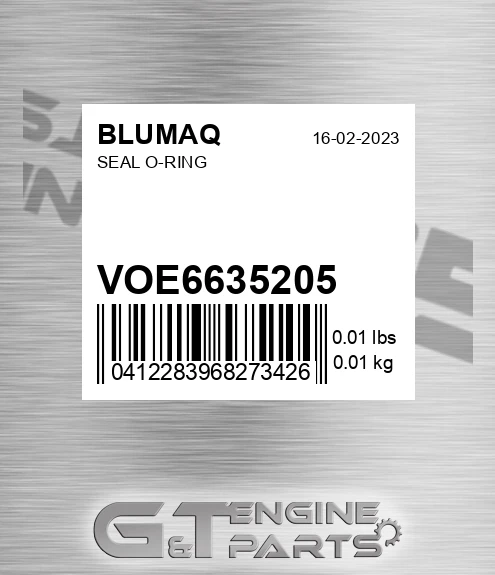 VOE6635205 Seal O-ring for BLUMAQ