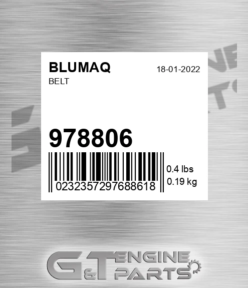 978806 Belt for BLUMAQ