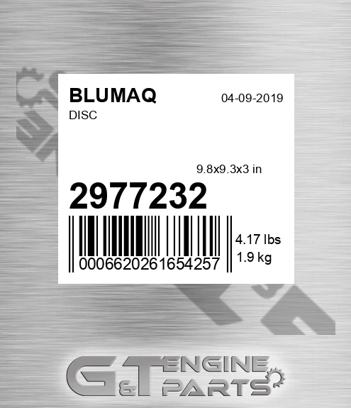 297-7232 Disc for BLUMAQ
