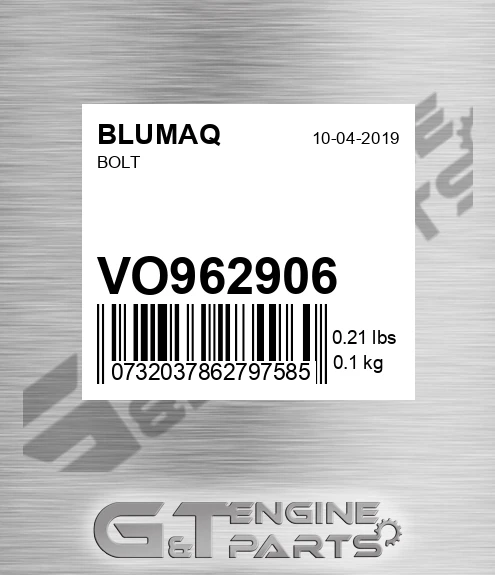 VO962906 Bolt for BLUMAQ
