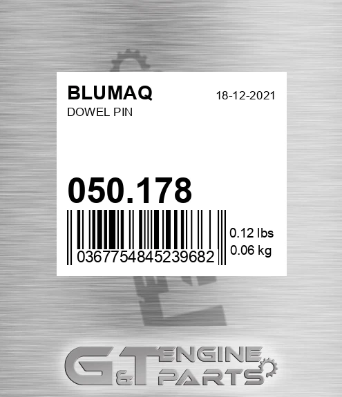 050.178 Dowel Pin for BLUMAQ