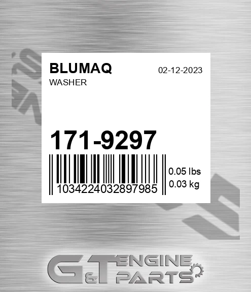 171-9297 Washer for BLUMAQ