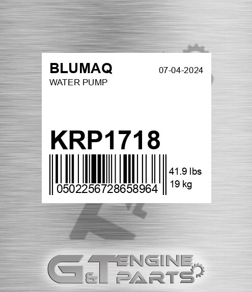 KRP1718 Water Pump for BLUMAQ
