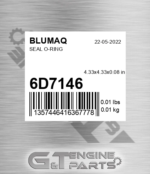 6D-7146 Seal O-ring for BLUMAQ