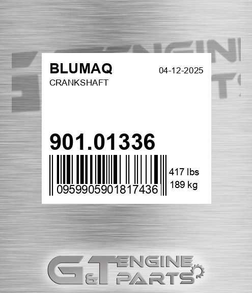901.01336 Crankshaft for BLUMAQ