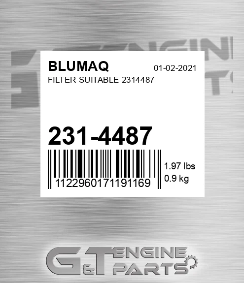 231-4487 Filter Suitable 2314487 for BLUMAQ