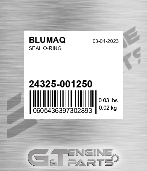 24325-001250 Seal O-ring for BLUMAQ