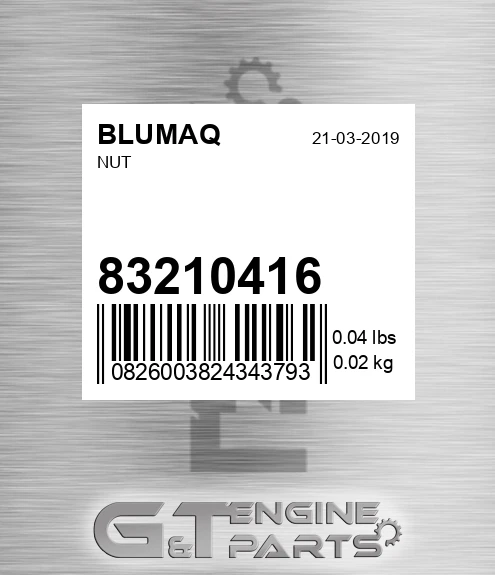 832-10416 BLUMAQ Nut