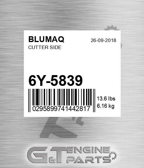 6Y-5839 Cutter Side for BLUMAQ