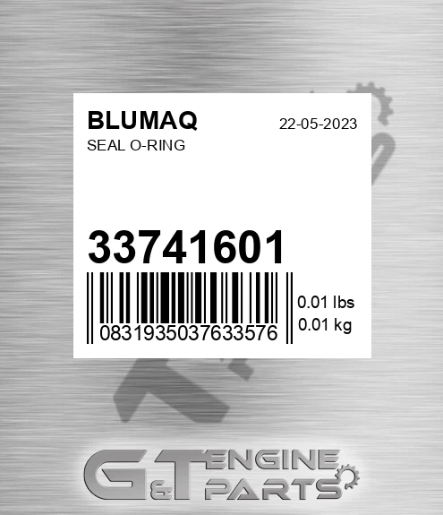 33741601 Seal O-ring