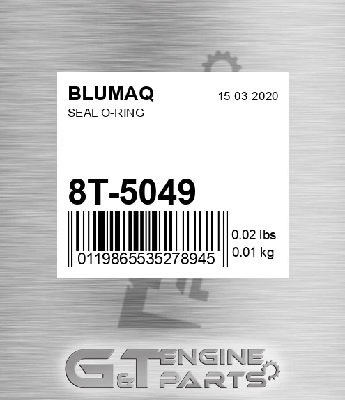 8T-5049 Seal O-ring for BLUMAQ