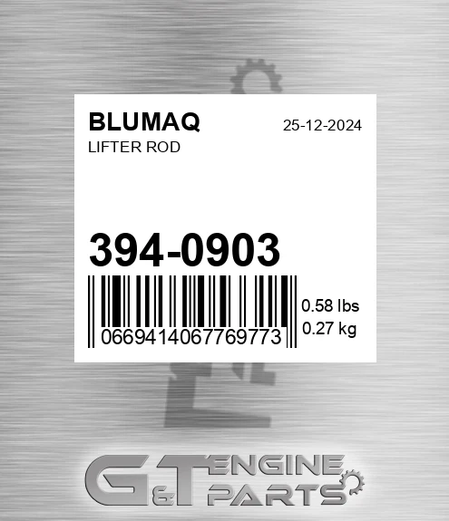 394-0903 BLUMAQ Lifter Rod