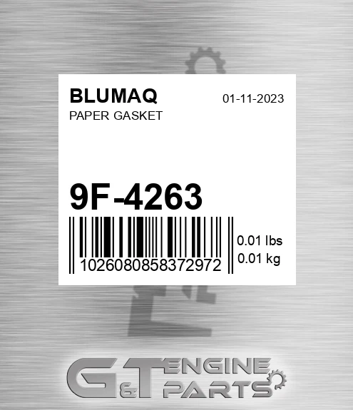 9F-4263 Paper Gasket for BLUMAQ