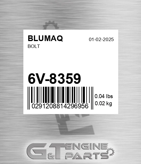 6V-8359 Bolt for BLUMAQ