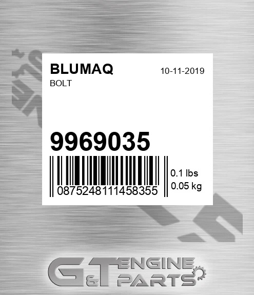 9969035 Bolt for BLUMAQ