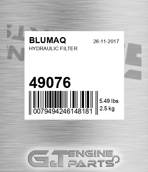 49076 Hydraulic Filter