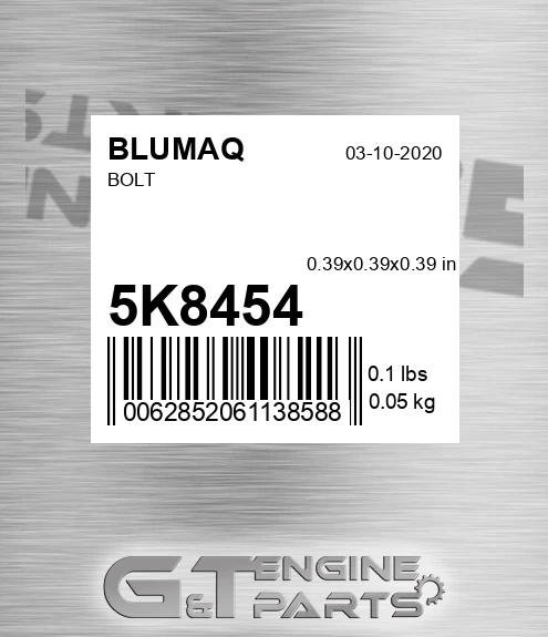 5K-8454 Bolt for BLUMAQ