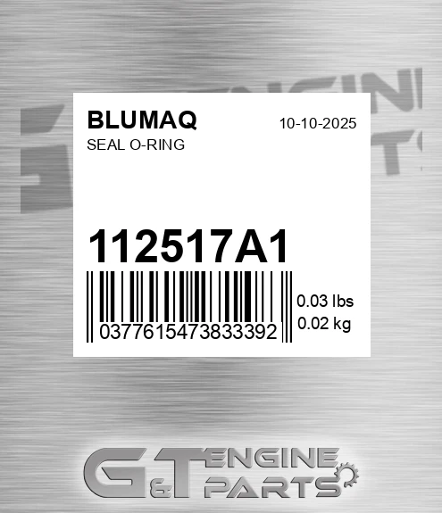 112517A1 BLUMAQ Seal O-ring
