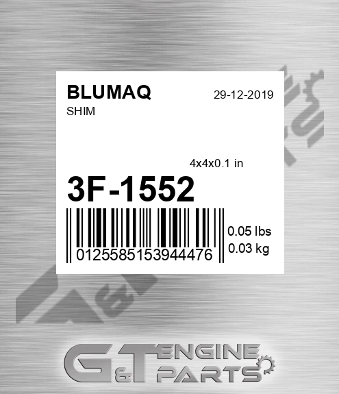 3F-1552 Shim for BLUMAQ